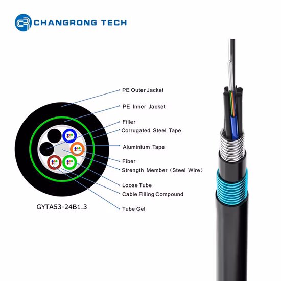 Волоконно-оптический кабель GYTA53 для прямого захоронения